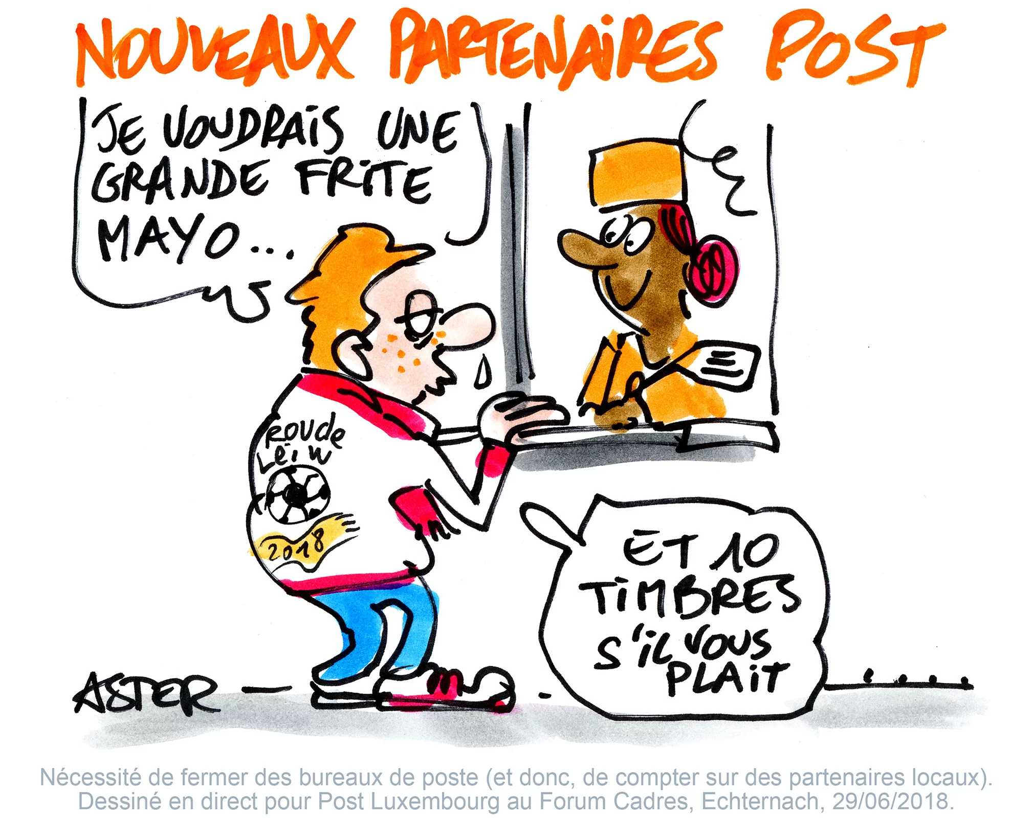 Dessin de presse et cartoon humoristique réalisé en live lors d'un événement d'entreprise