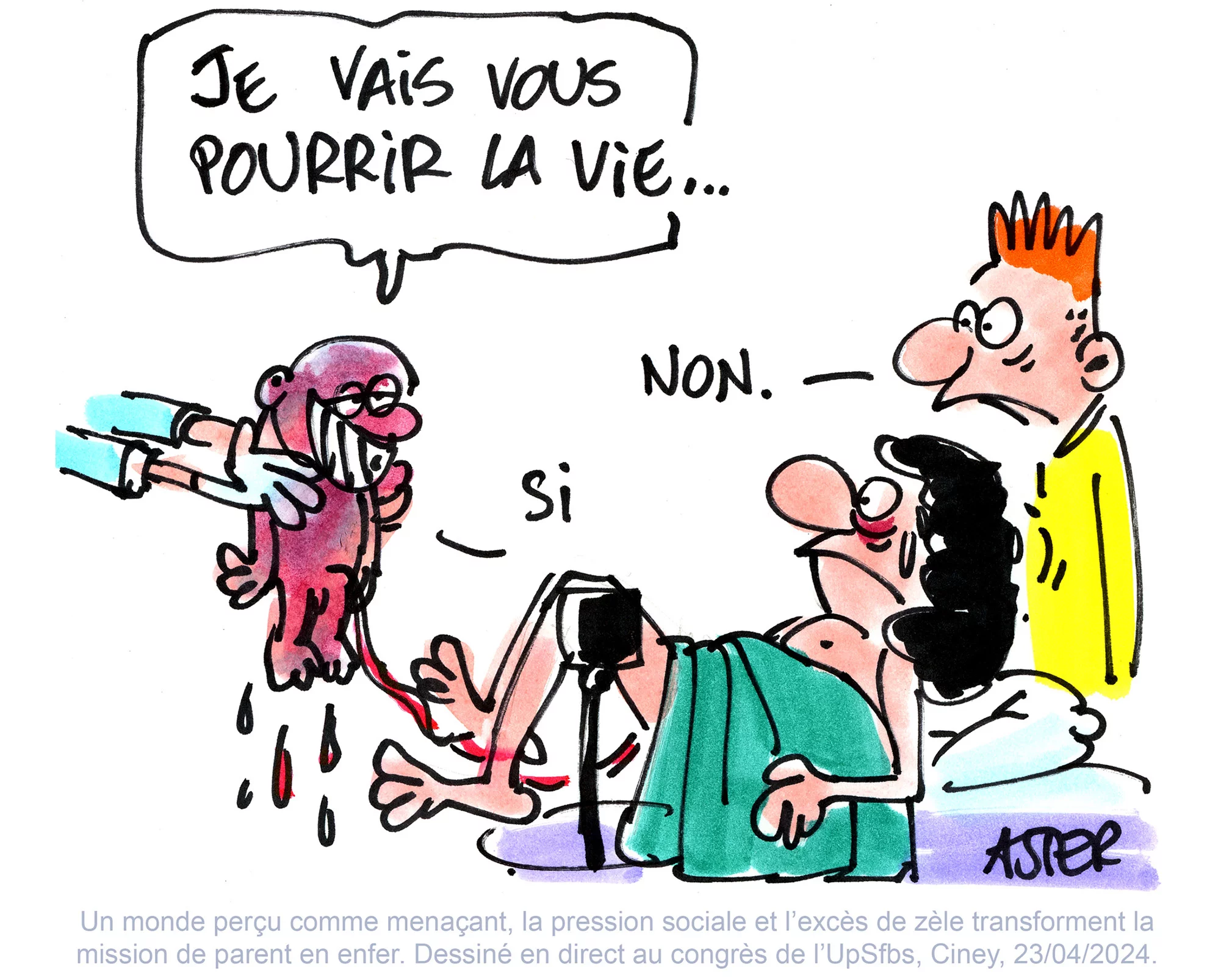 Illustration humoristique dessinée en direct pour dynamiser un congrès