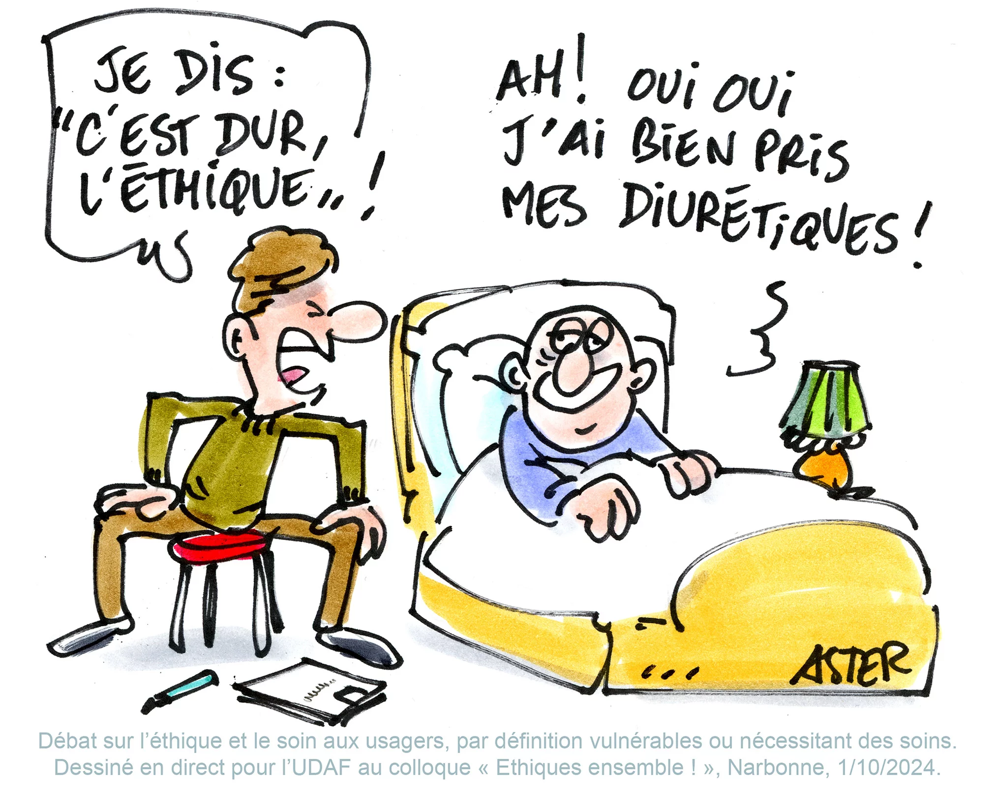 Cartoon humoristique dessiné en direct pour animer un temps convivial