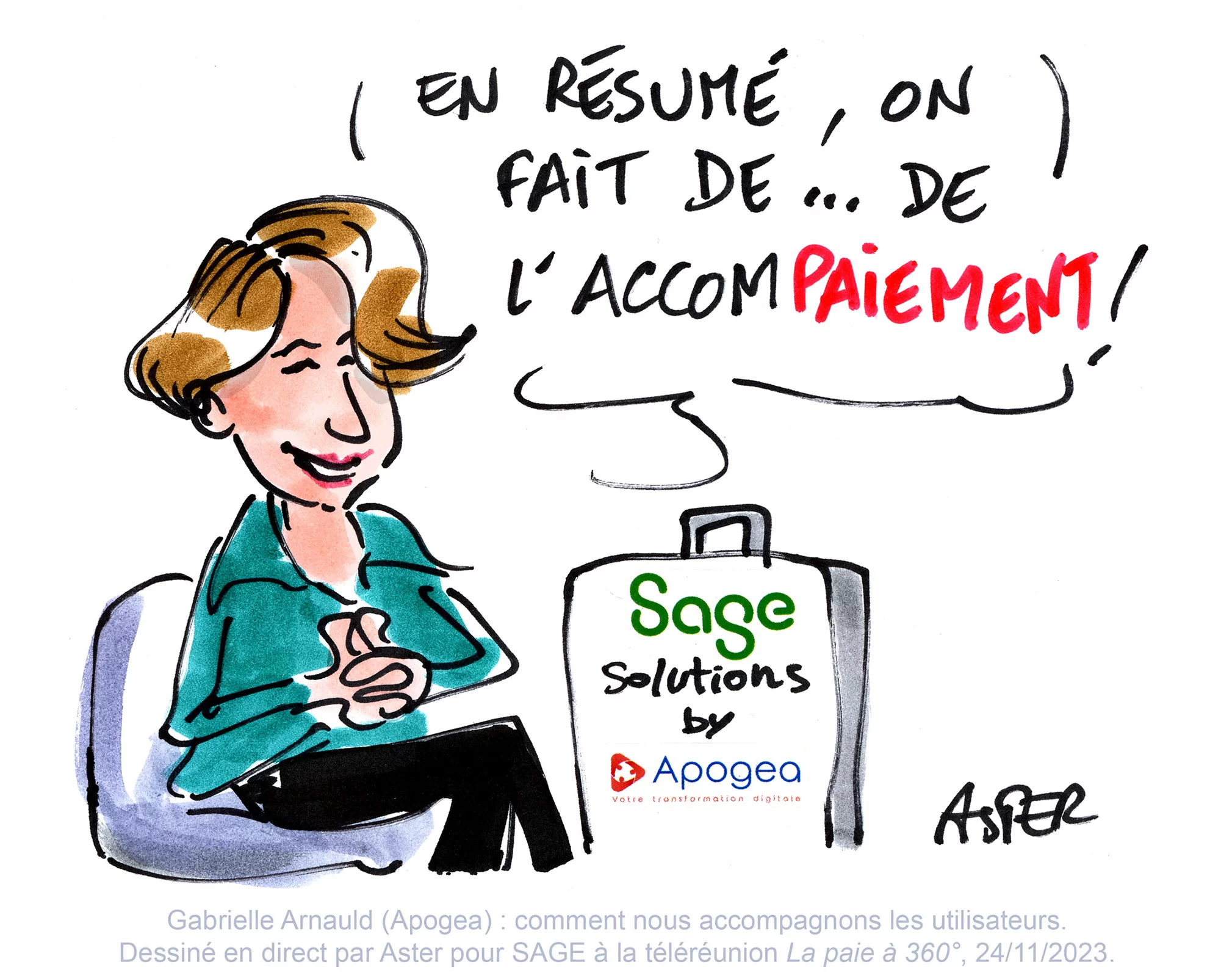 Facilitation graphique et caricature en live au cours d'une visioconférence