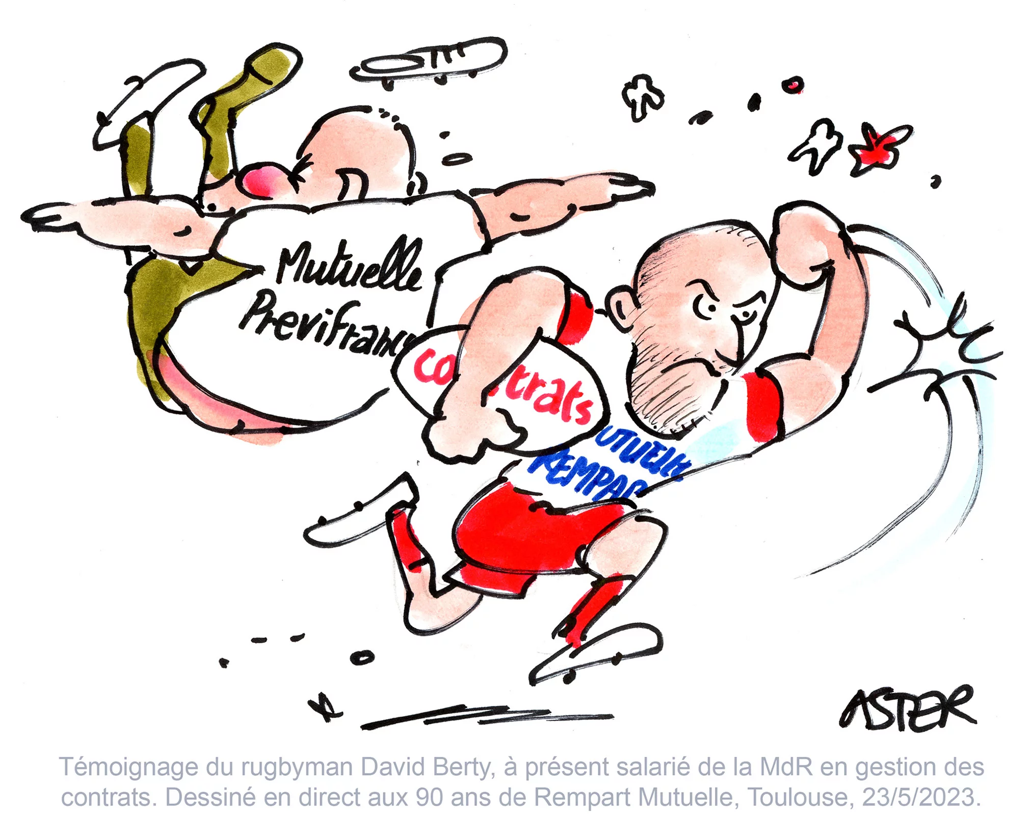 Dessin sur le vif capturant les échanges sur la concurrence pendant une réunion corporate